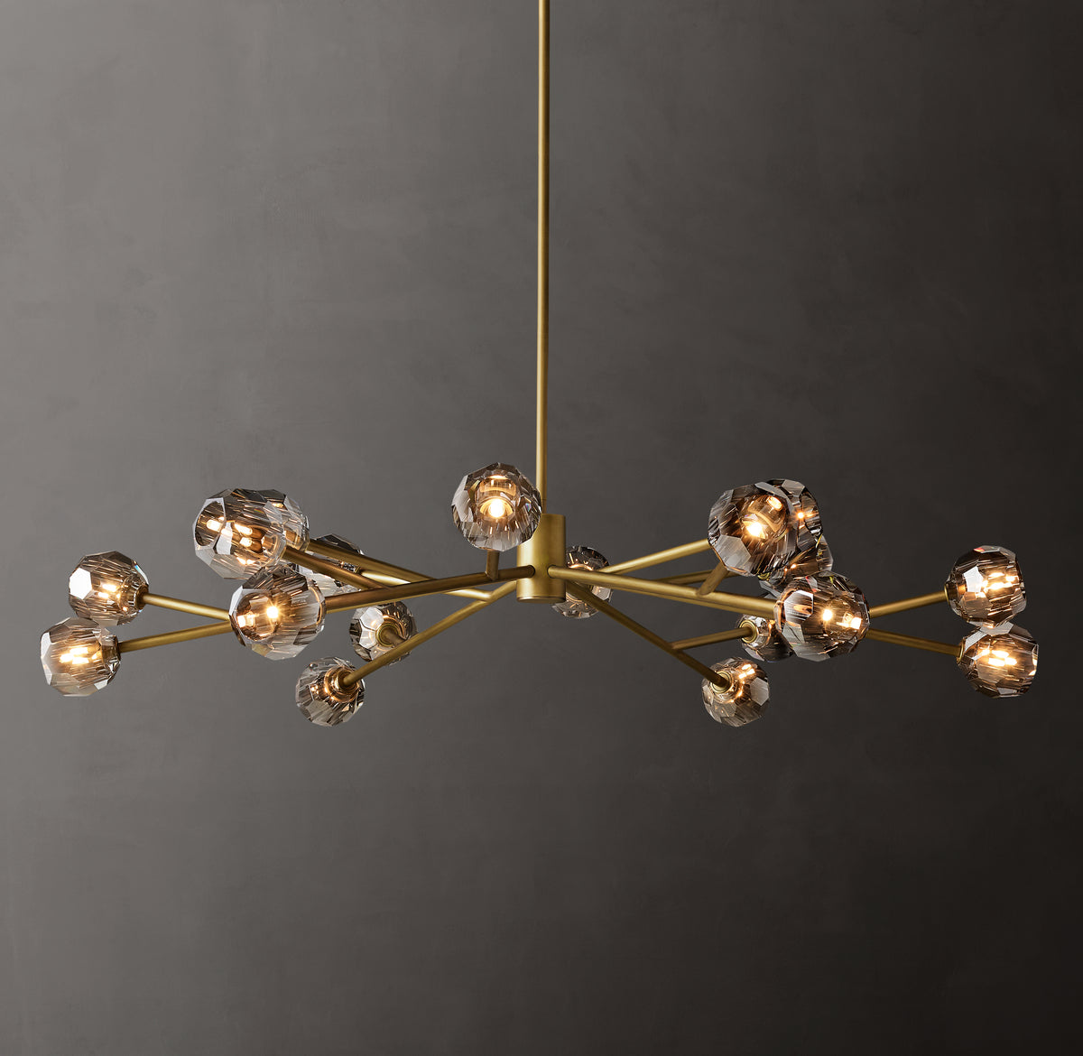 Heritage Boule De Cristal Smoke Glass Round Chandelier