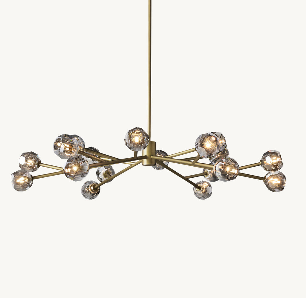 Heritage Boule De Cristal Smoke Glass Round Chandelier, alternate view