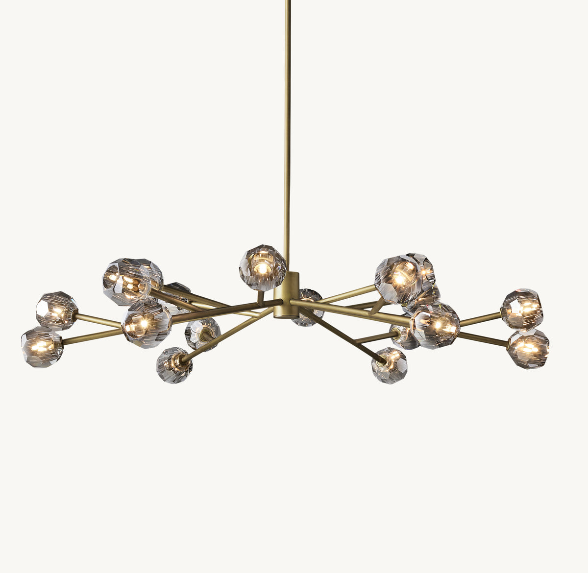 Heritage Boule De Cristal Smoke Glass Round Chandelier, alternate view