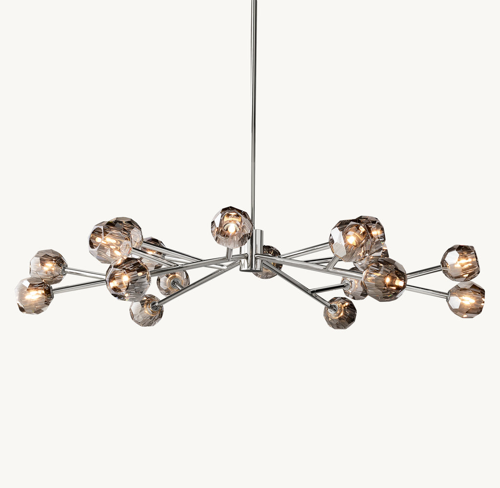 Heritage Boule De Cristal Smoke Glass Round Chandelier