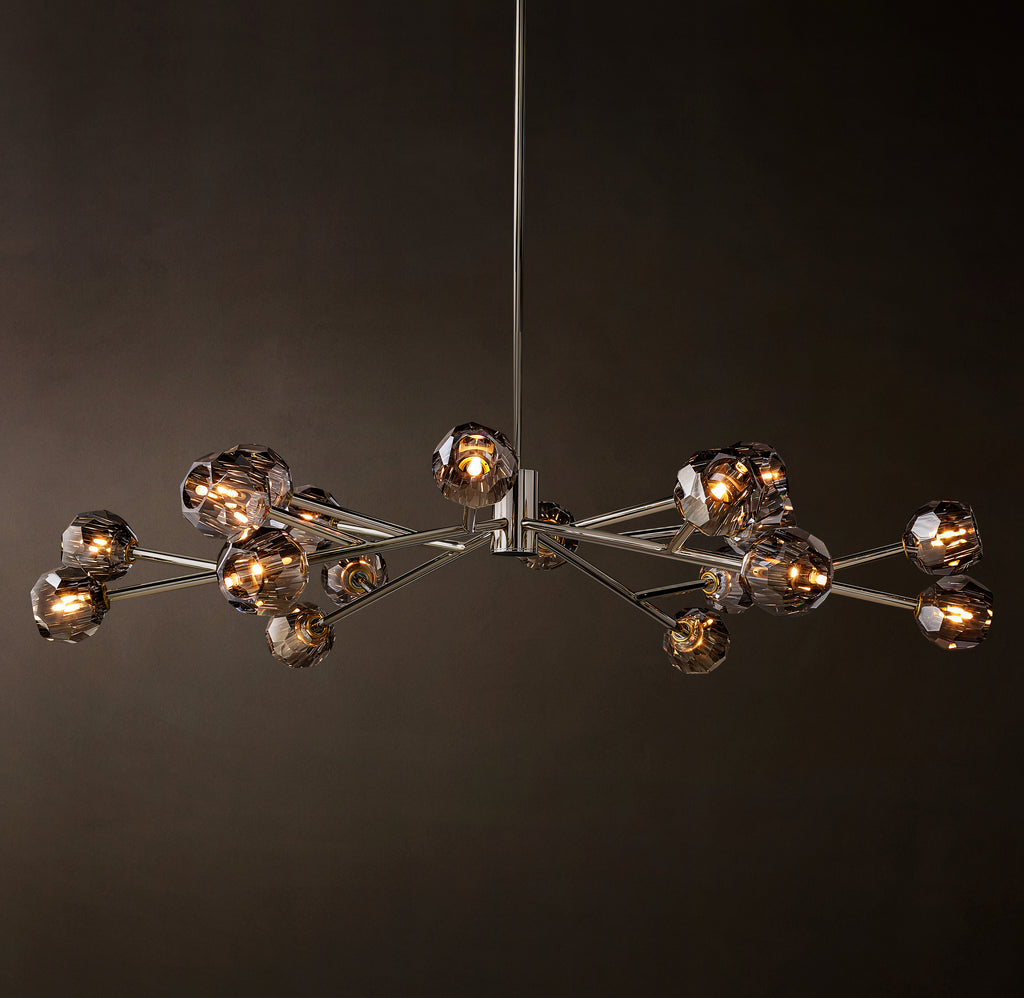 Heritage Boule De Cristal Smoke Glass Round Chandelier, alternate view