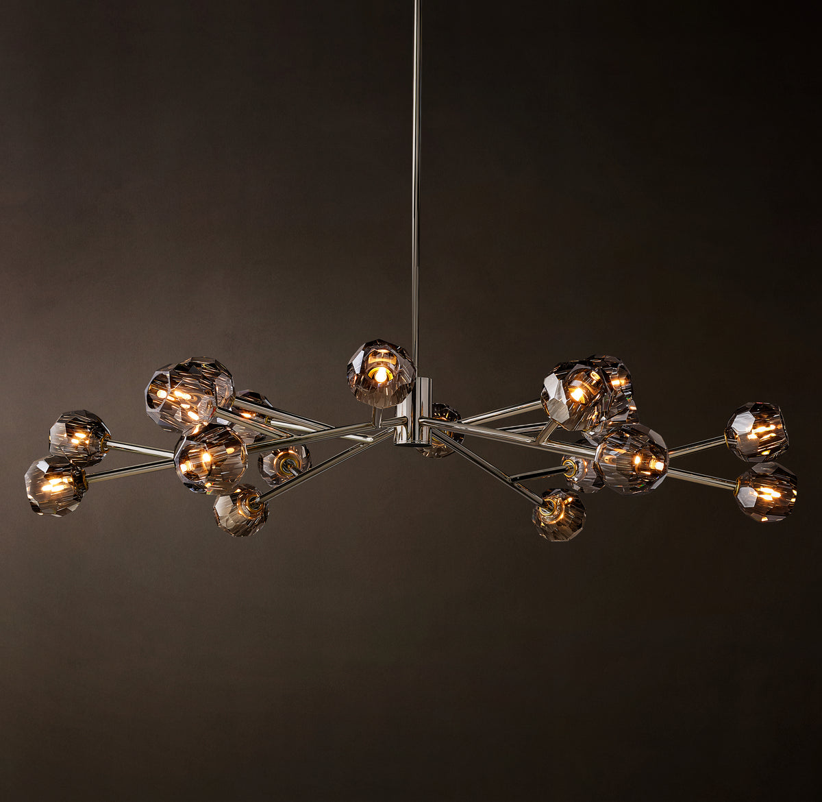Heritage Boule De Cristal Smoke Glass Round Chandelier, alternate view