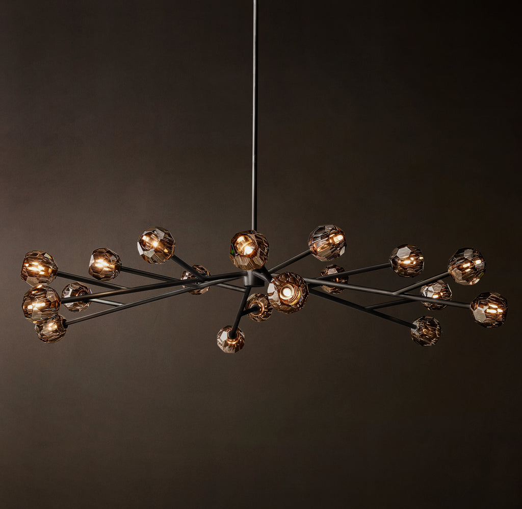 Heritage Boule De Cristal Smoke Glass Round Chandelier, alternate view