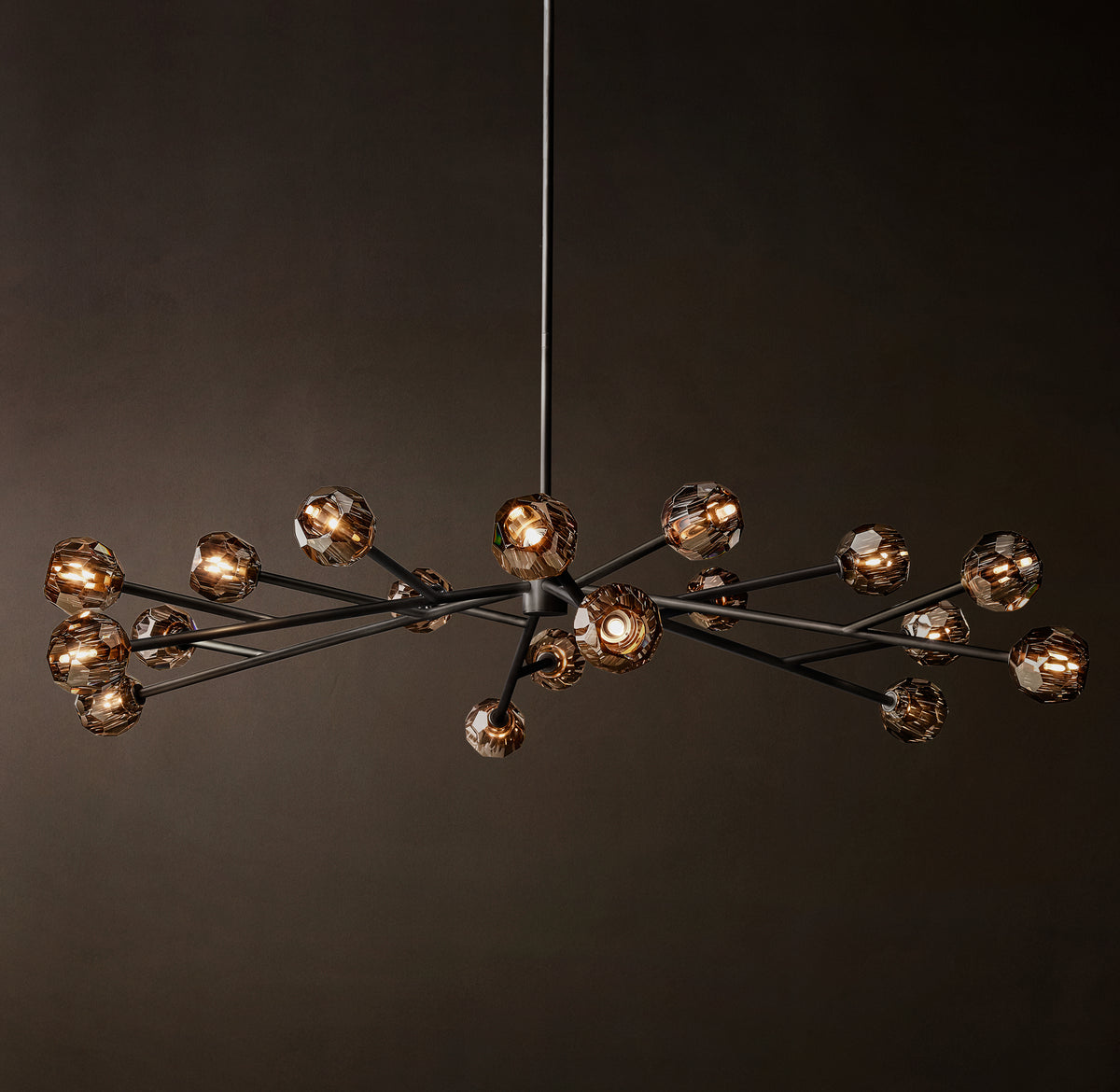 Heritage Boule De Cristal Smoke Glass Round Chandelier, alternate view