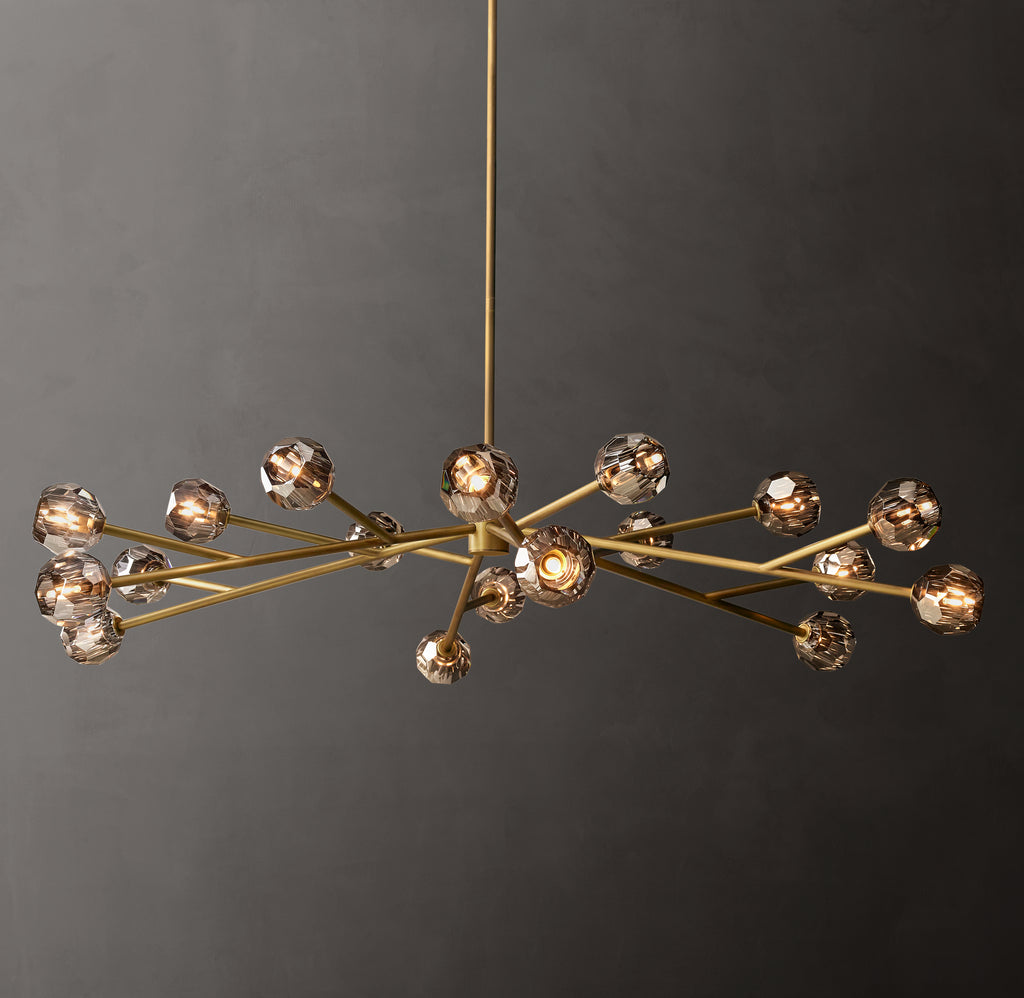 Heritage Boule De Cristal Smoke Glass Round Chandelier