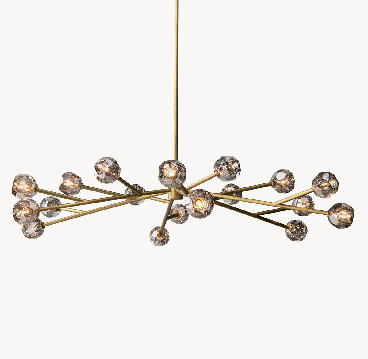 Heritage Boule De Cristal Smoke Glass Round Chandelier, alternate view