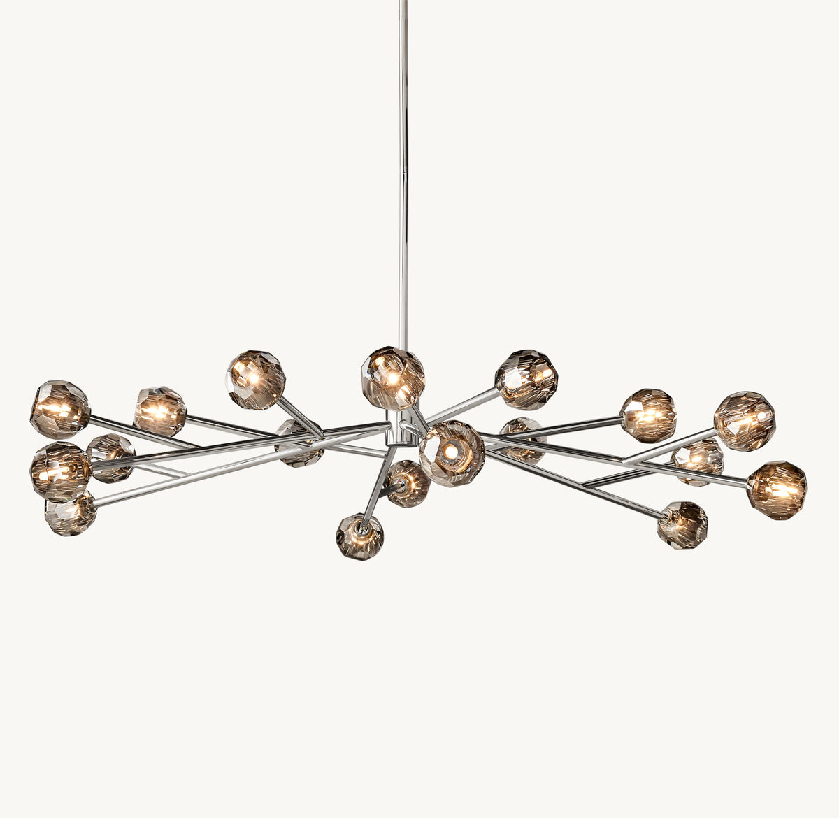 Heritage Boule De Cristal Smoke Glass Round Chandelier