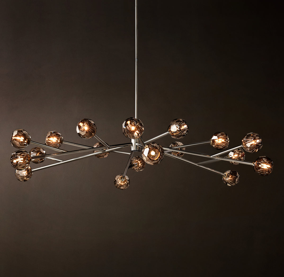 Heritage Boule De Cristal Smoke Glass Round Chandelier, alternate view