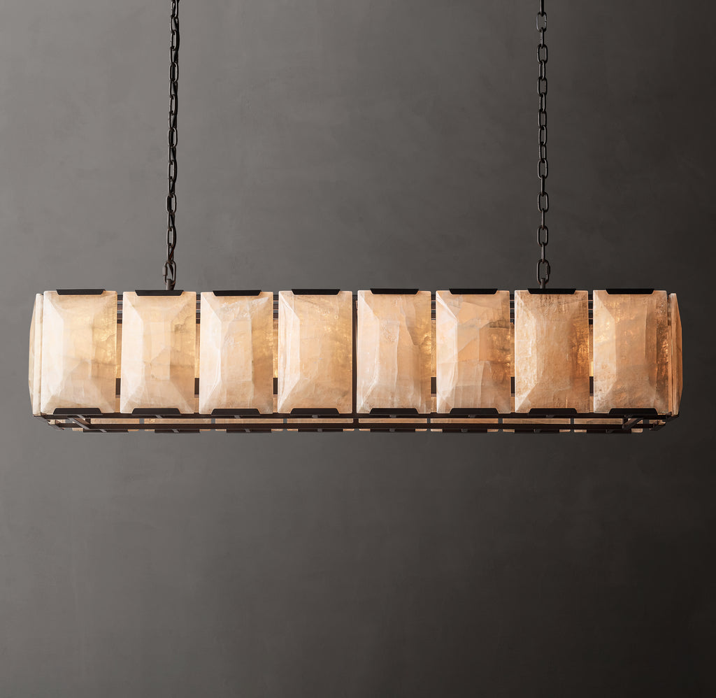 Signature Harlow Calcite Rectangular Chandelier
