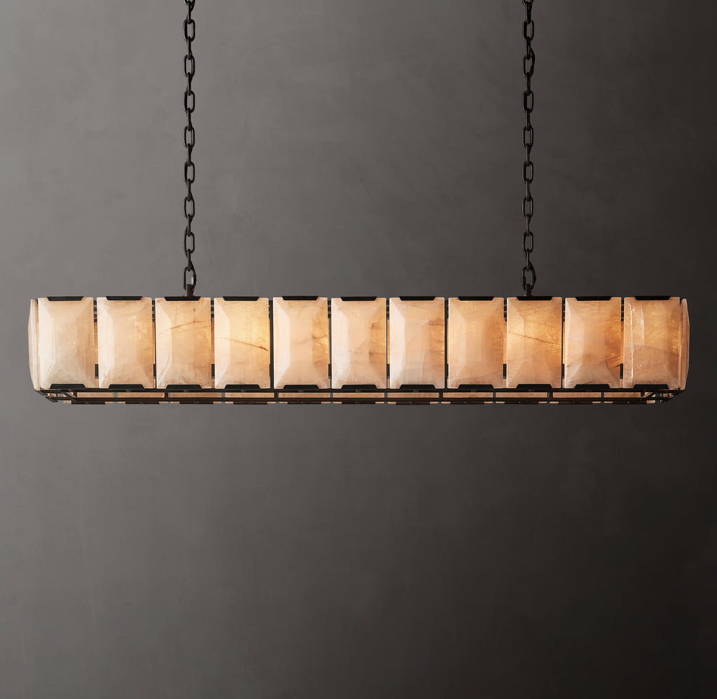 Signature Harlow Calcite Rectangular Chandelier