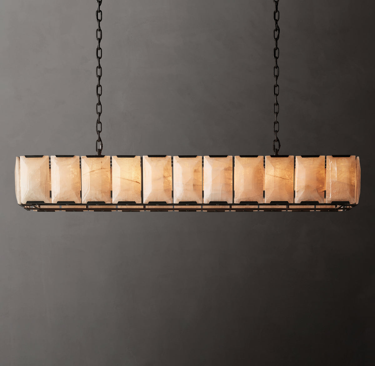 Signature Harlow Calcite Rectangular Chandelier