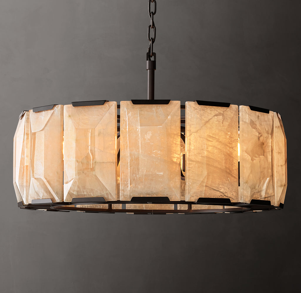 Signature Harlow Calcite Round Chandelier