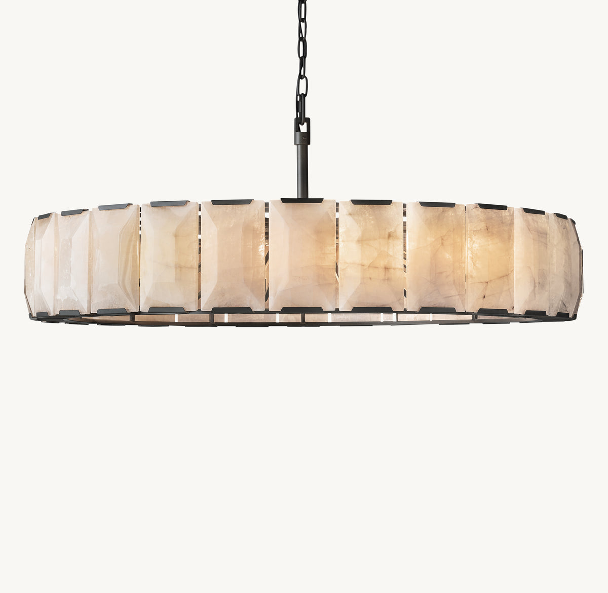 Signature Harlow Calcite Round Chandelier, alternate view