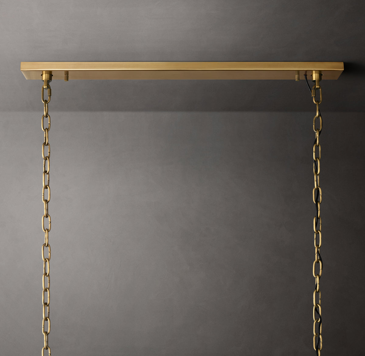 Signature Harlow Calcite Rectangular Chandelier – 62" Lacquered Burnished Brass