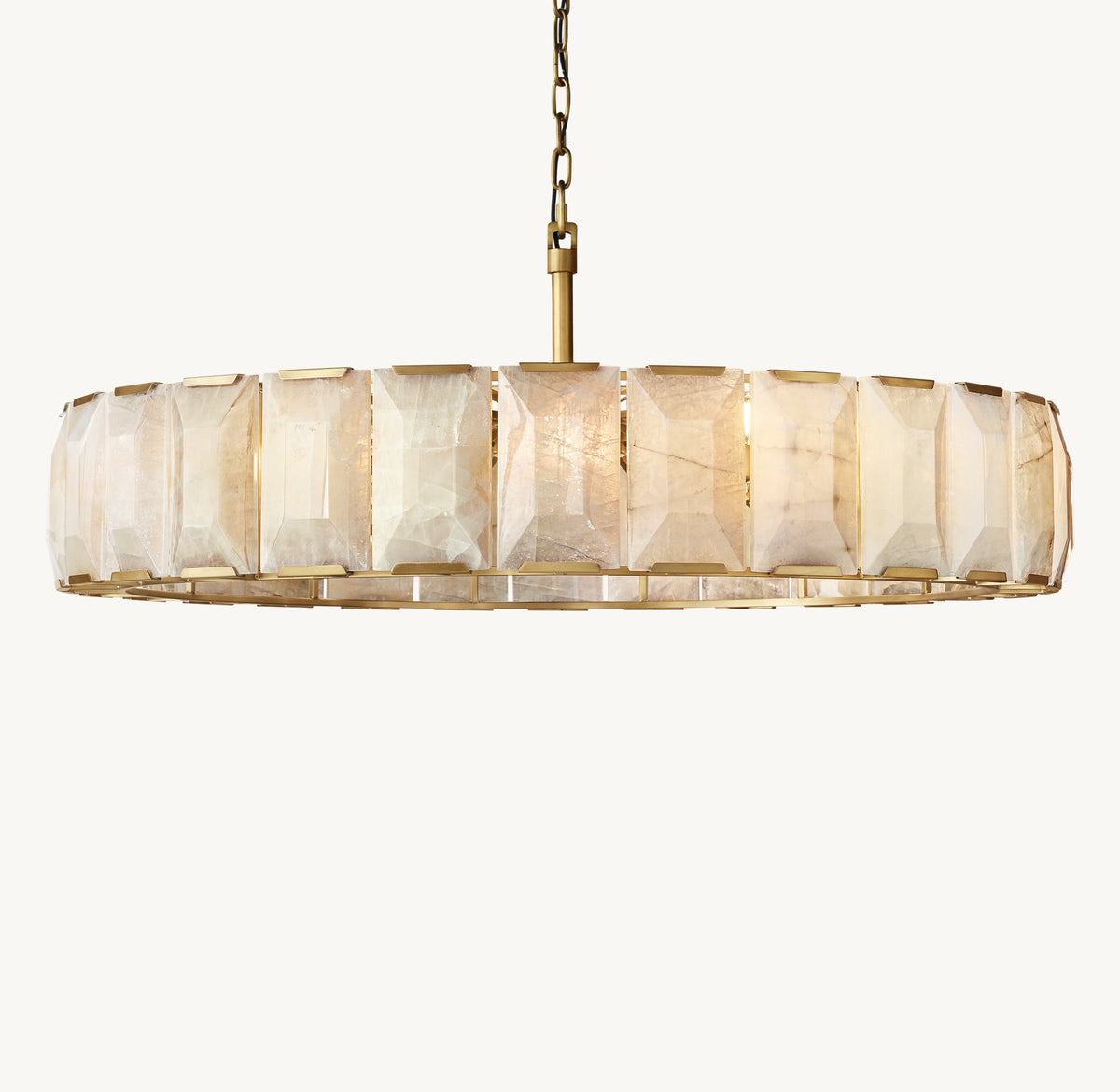 Signature Harlow Calcite Round Chandelier, alternate view