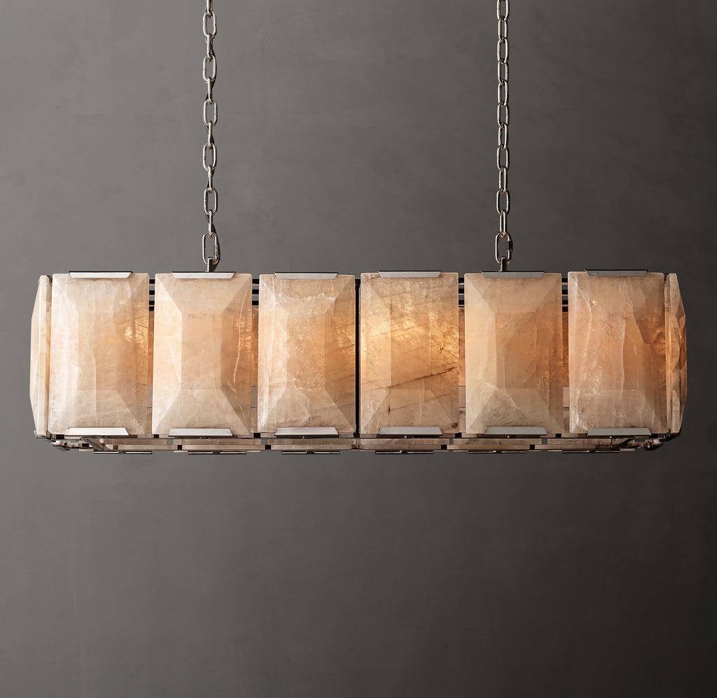 Signature Harlow Calcite Rectangular Chandelier