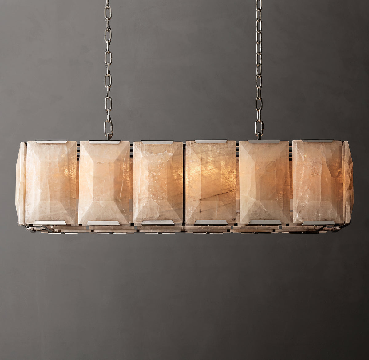 Signature Harlow Calcite Rectangular Chandelier
