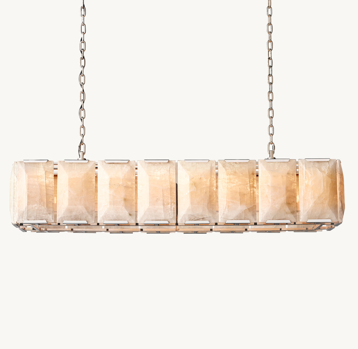 Signature Harlow Calcite Rectangular Chandelier, alternate view