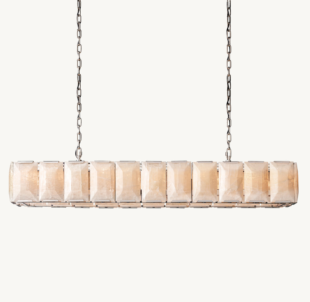 Signature Harlow Calcite Rectangular Chandelier, alternate view