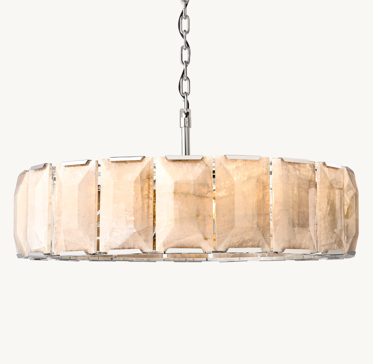 Signature Harlow Calcite Round Chandelier, alternate view