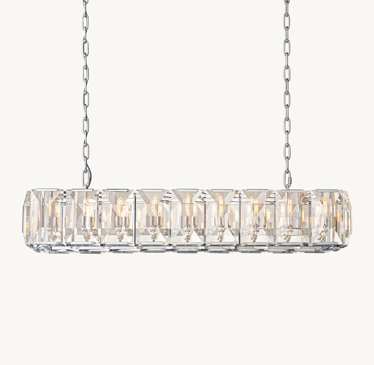 Signature Harlow Crystal Rectangular Chandelier, alternate view