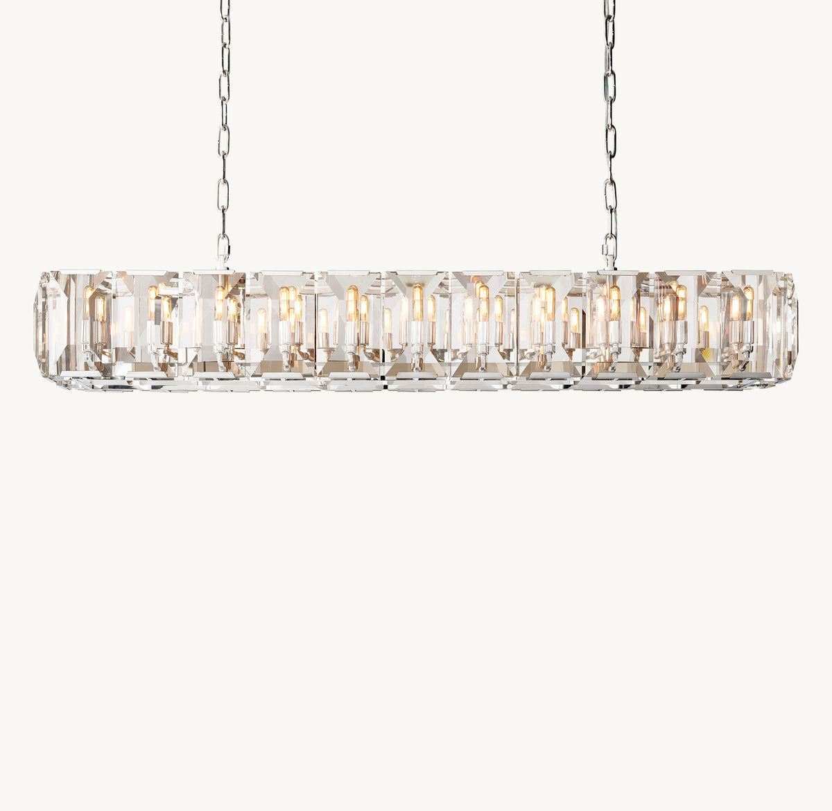 Signature Harlow Crystal Rectangular Chandelier, alternate view