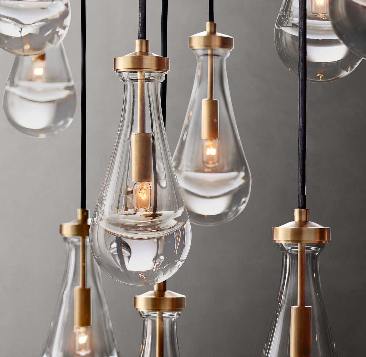 Signature Rain Rectangular Chandelier – 54"