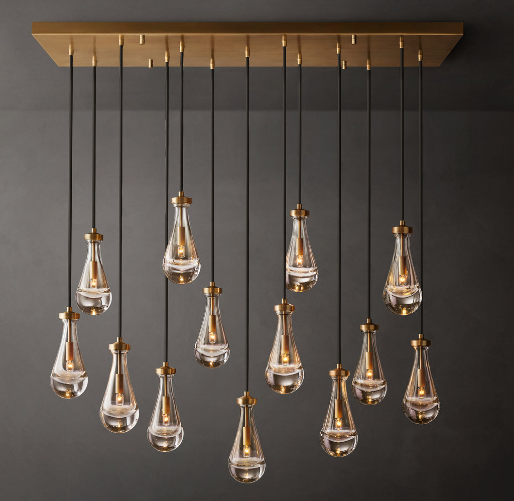 Signature Rain Rectangular Chandelier – 54"