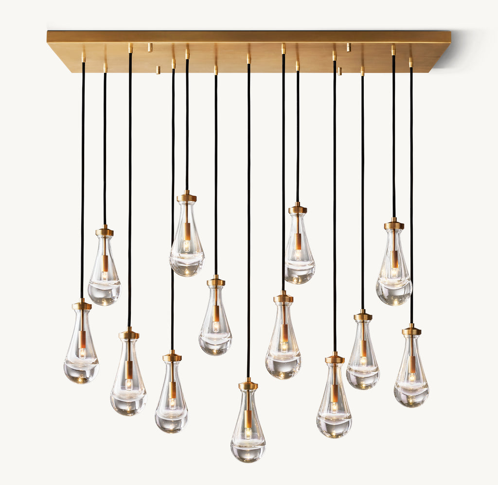 Signature Rain Rectangular Chandelier – 54"