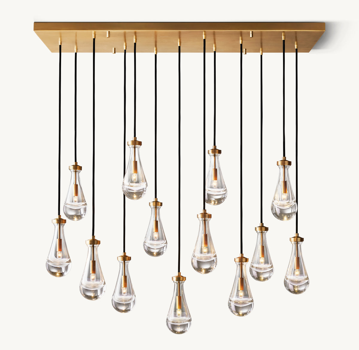 Signature Rain Rectangular Chandelier – 54"