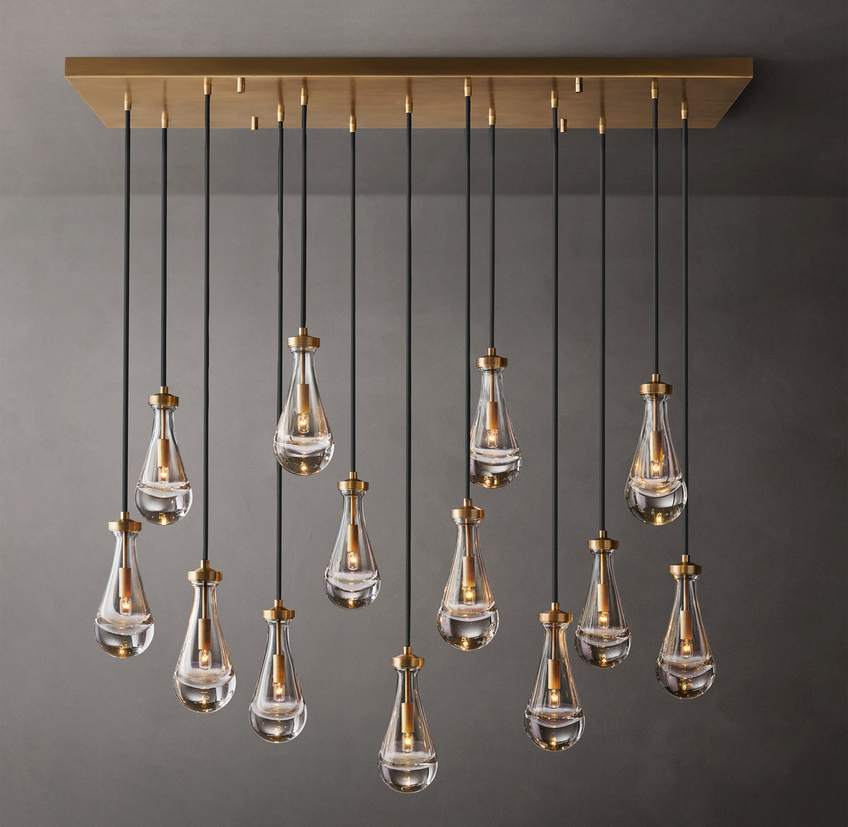 Signature Rain Rectangular Chandelier – 54"