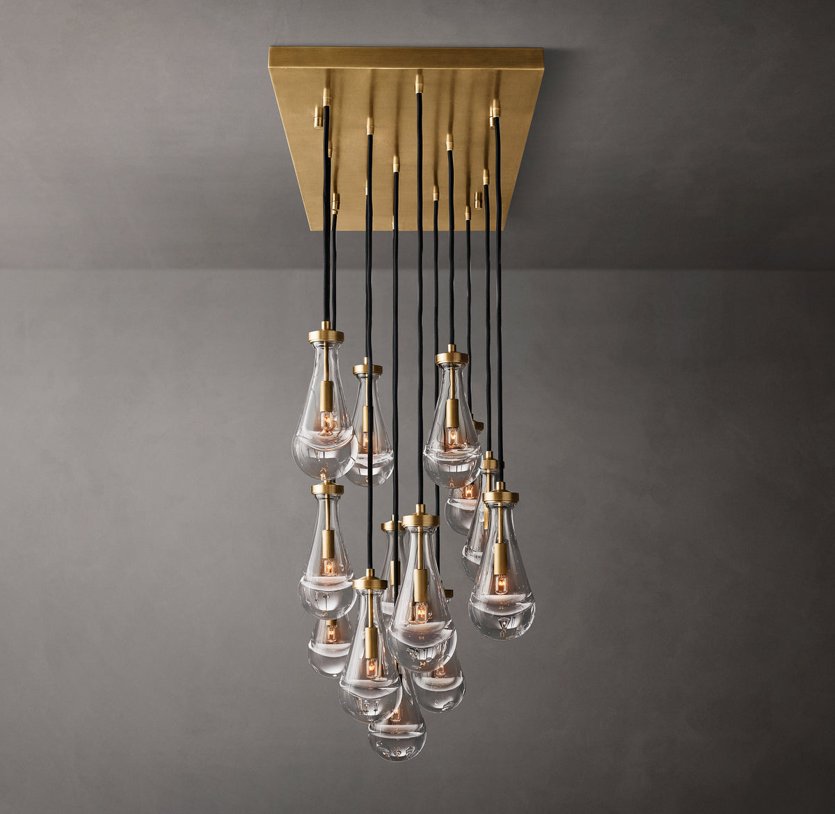 Signature Rain Rectangular Chandelier – 54"