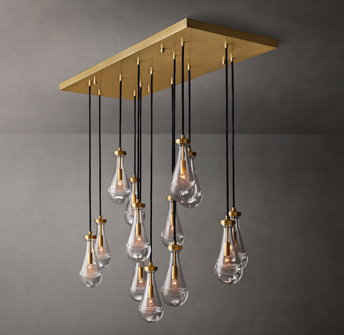 Signature Rain Rectangular Chandelier – 54"