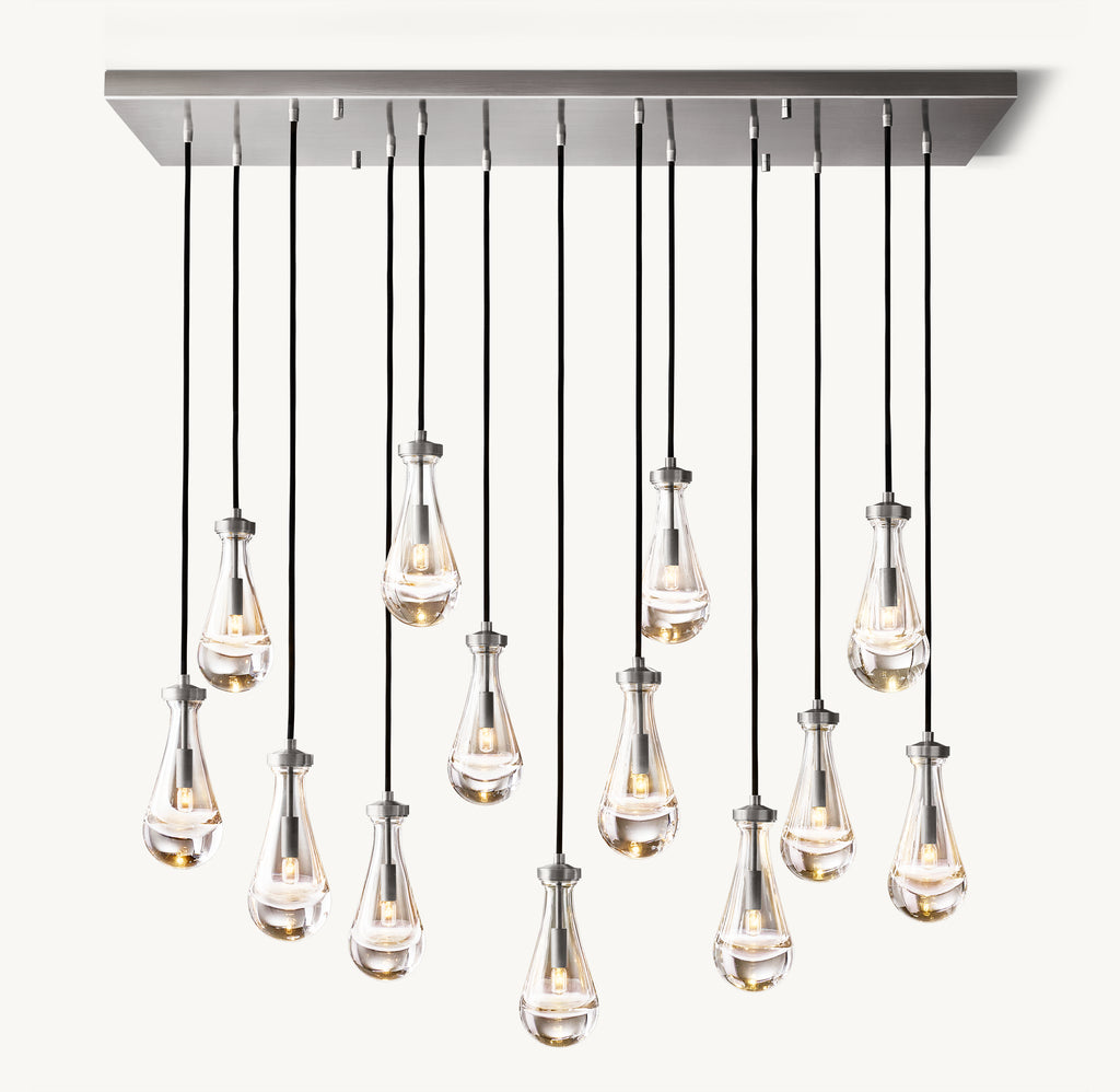 Signature Rain Rectangular Chandelier – 54"