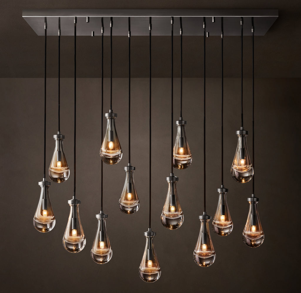 Signature Rain Rectangular Chandelier – 54"