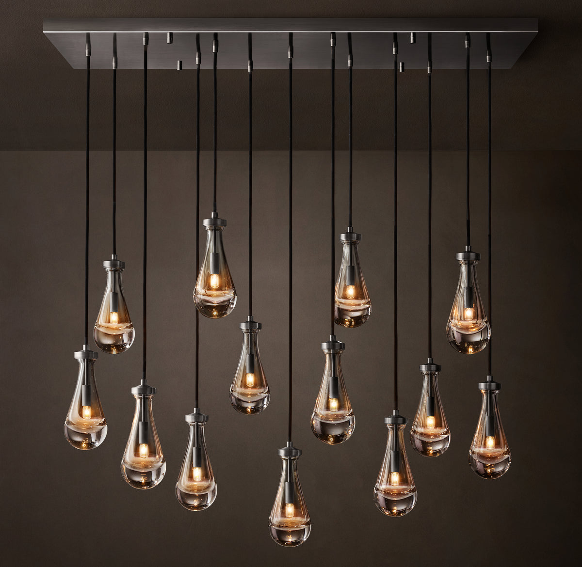 Signature Rain Rectangular Chandelier – 54"