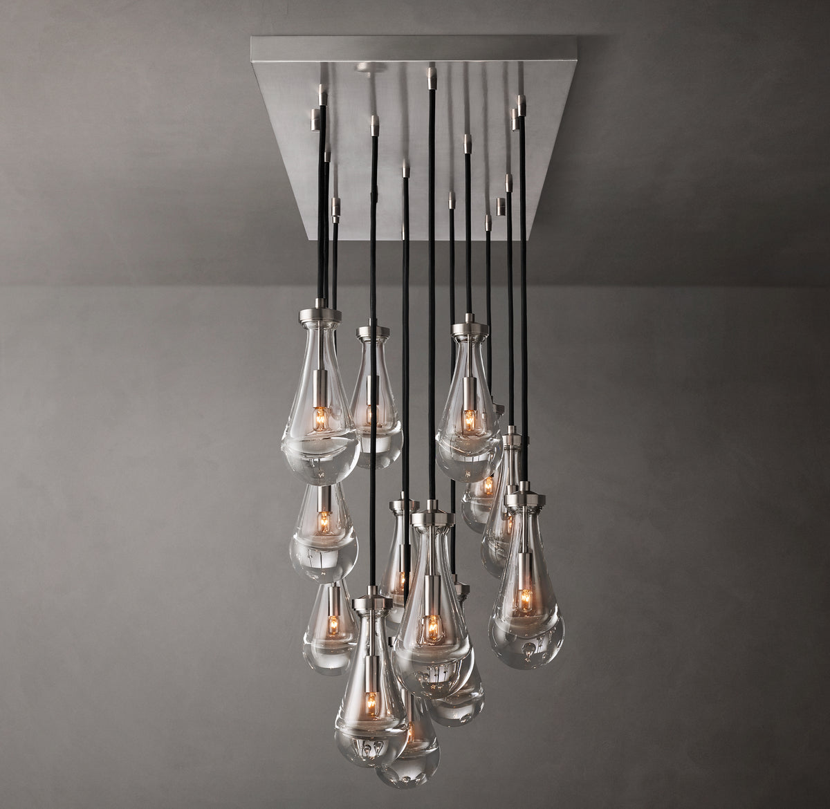 Signature Rain Rectangular Chandelier – 54"