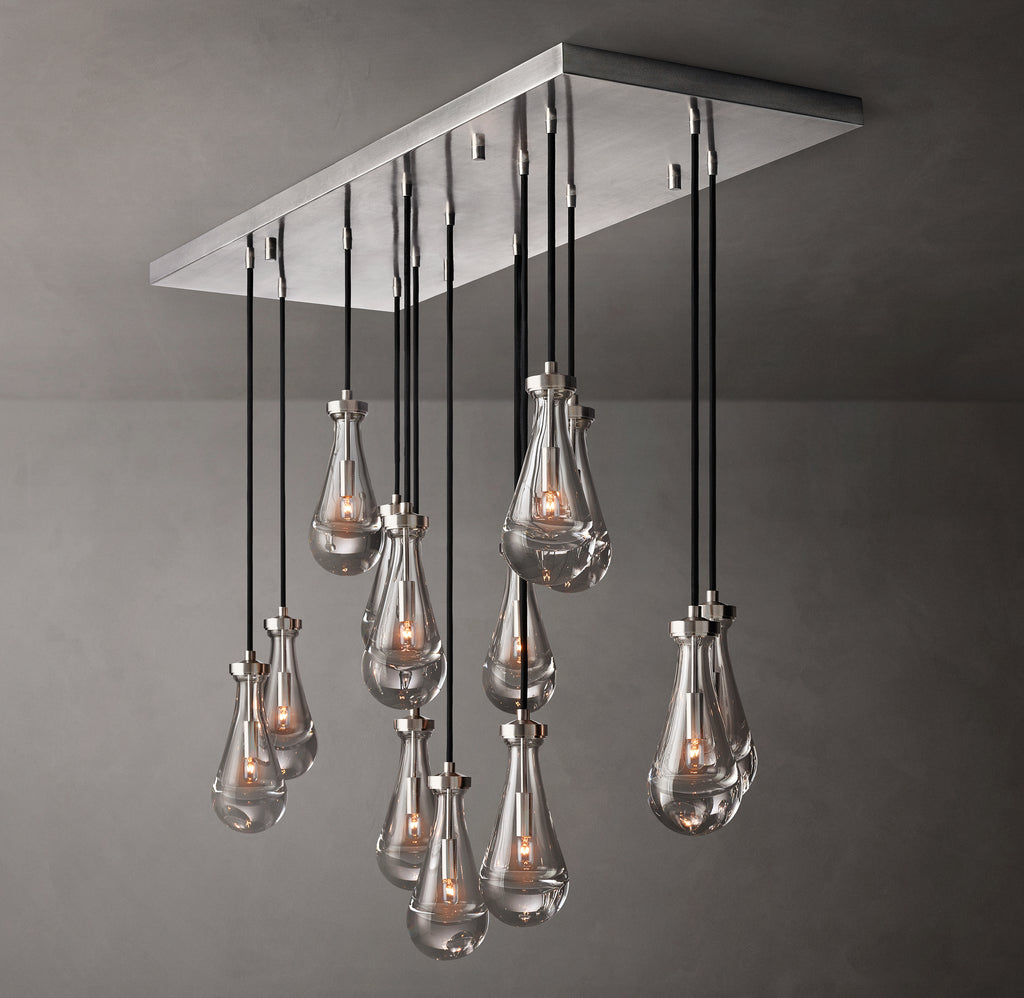 Signature Rain Rectangular Chandelier – 54"
