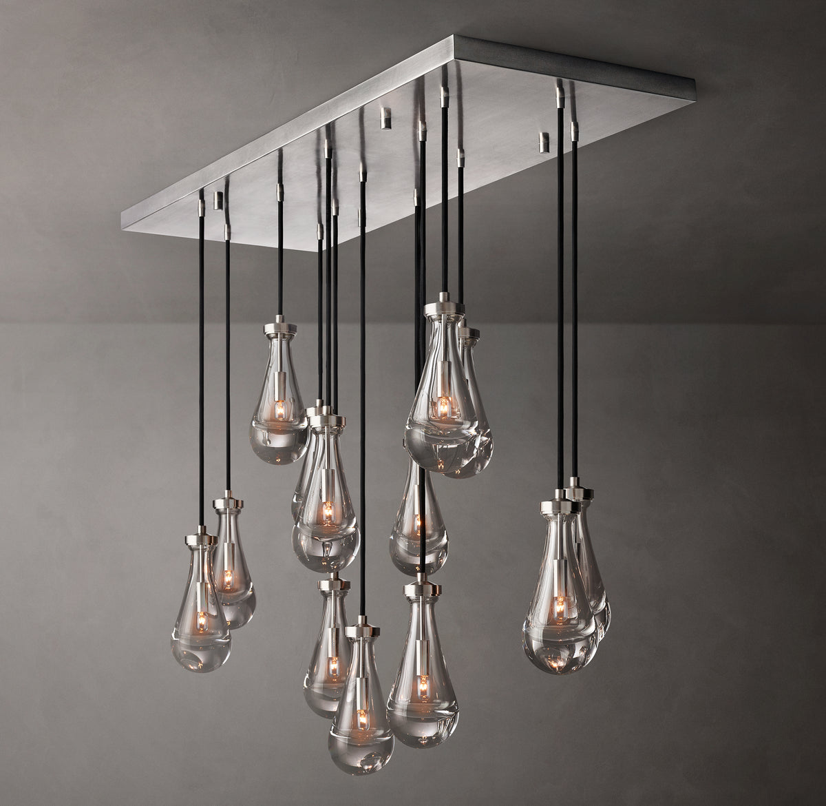 Signature Rain Rectangular Chandelier – 54"