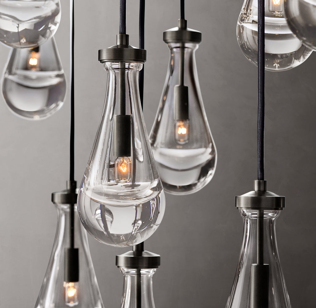 Signature Rain Rectangular Chandelier – 54"