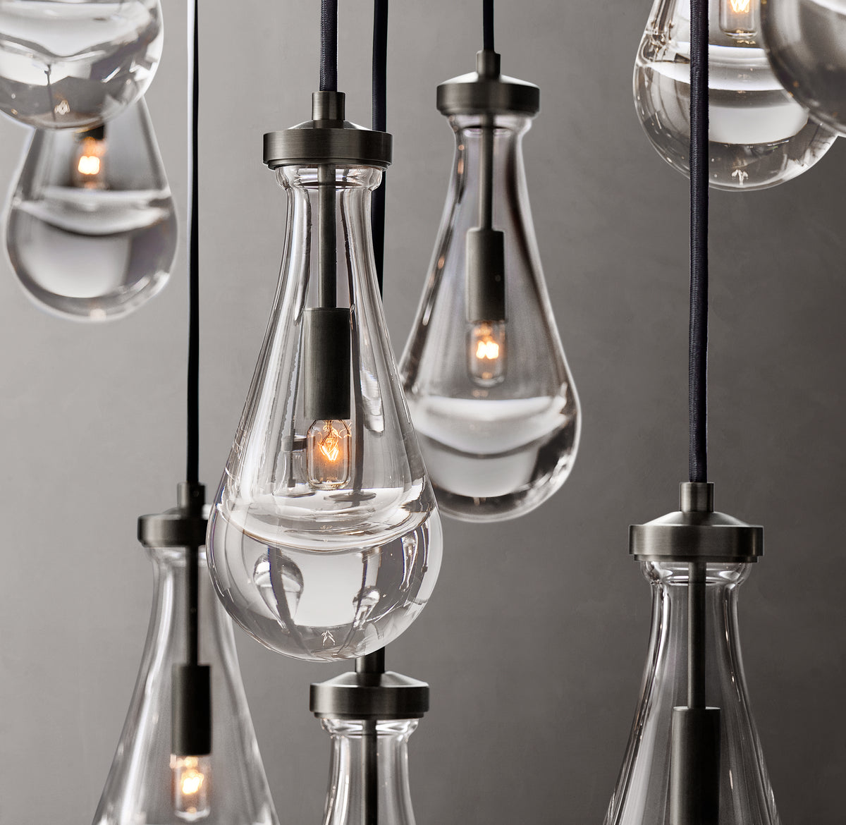 Signature Rain Rectangular Chandelier – 54"