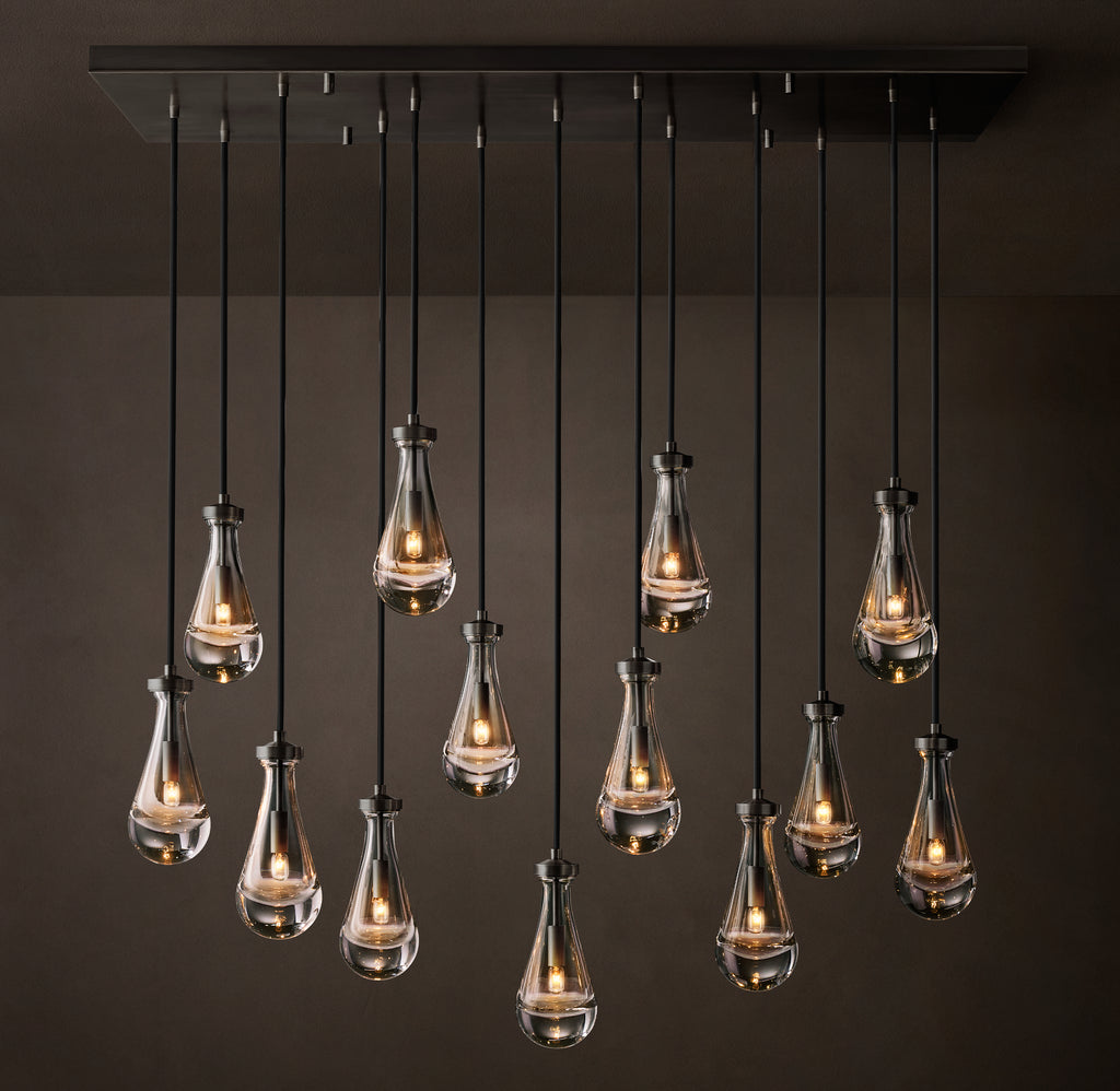 Signature Rain Rectangular Chandelier – 54"