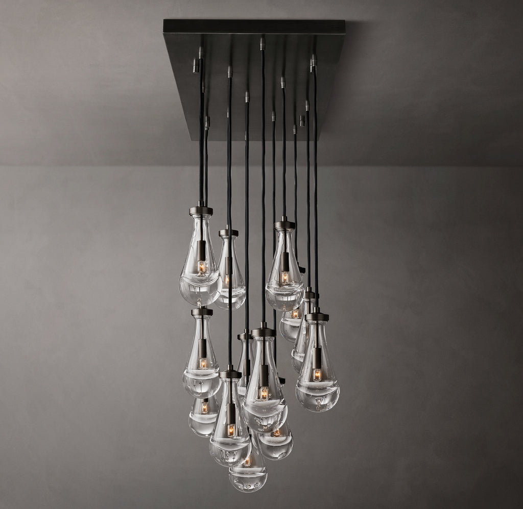 Signature Rain Rectangular Chandelier – 54"