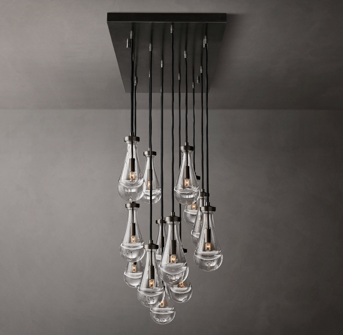Signature Rain Rectangular Chandelier – 54"