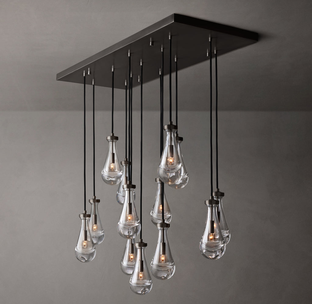 Signature Rain Rectangular Chandelier – 54"