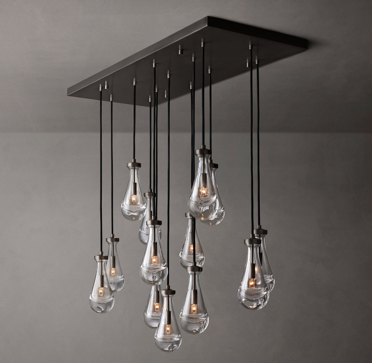 Signature Rain Rectangular Chandelier – 54"