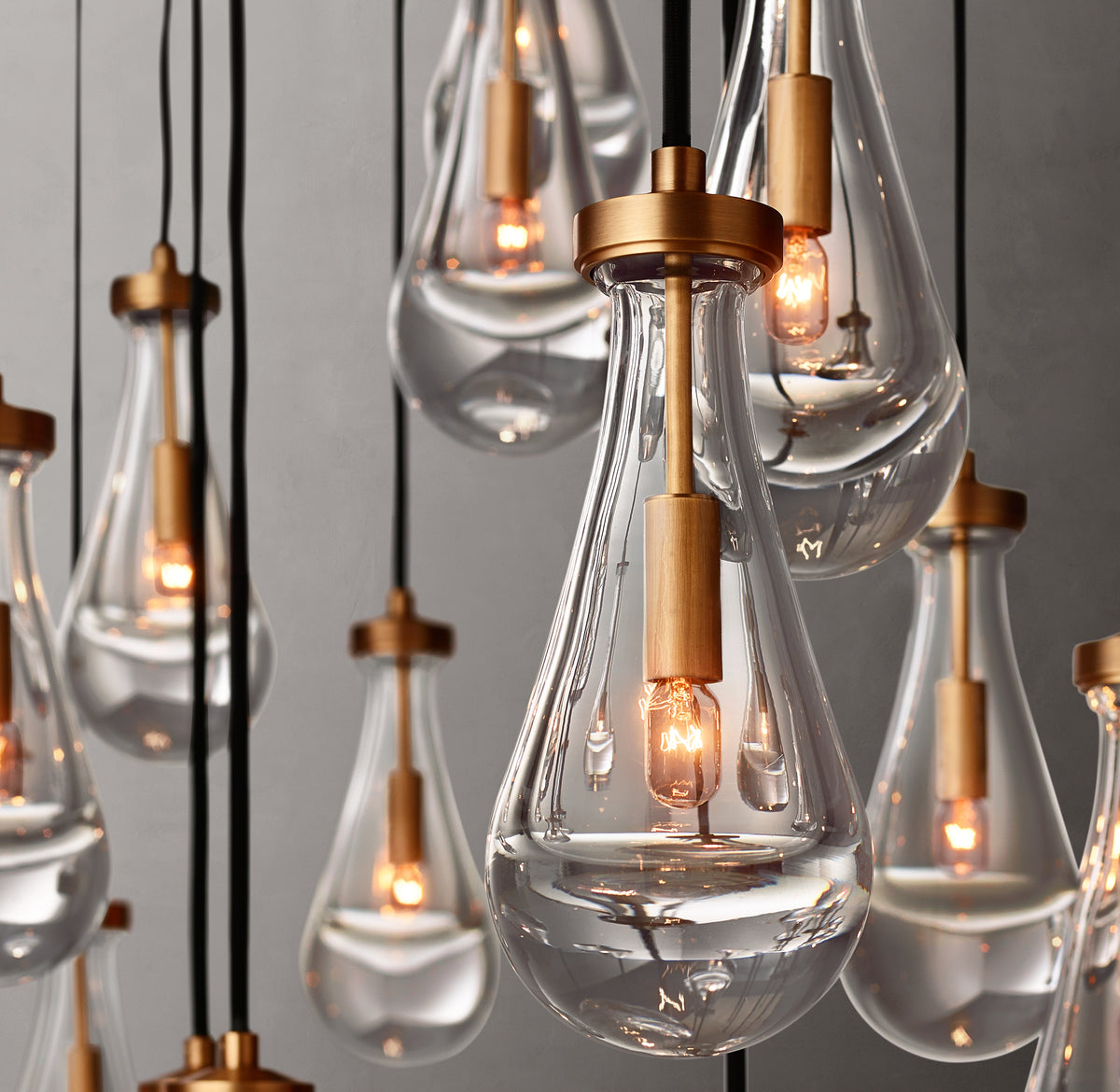Signature Rain Rectangular Chandelier – 72"
