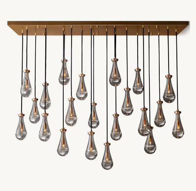 Signature Rain Rectangular Chandelier – 72"
