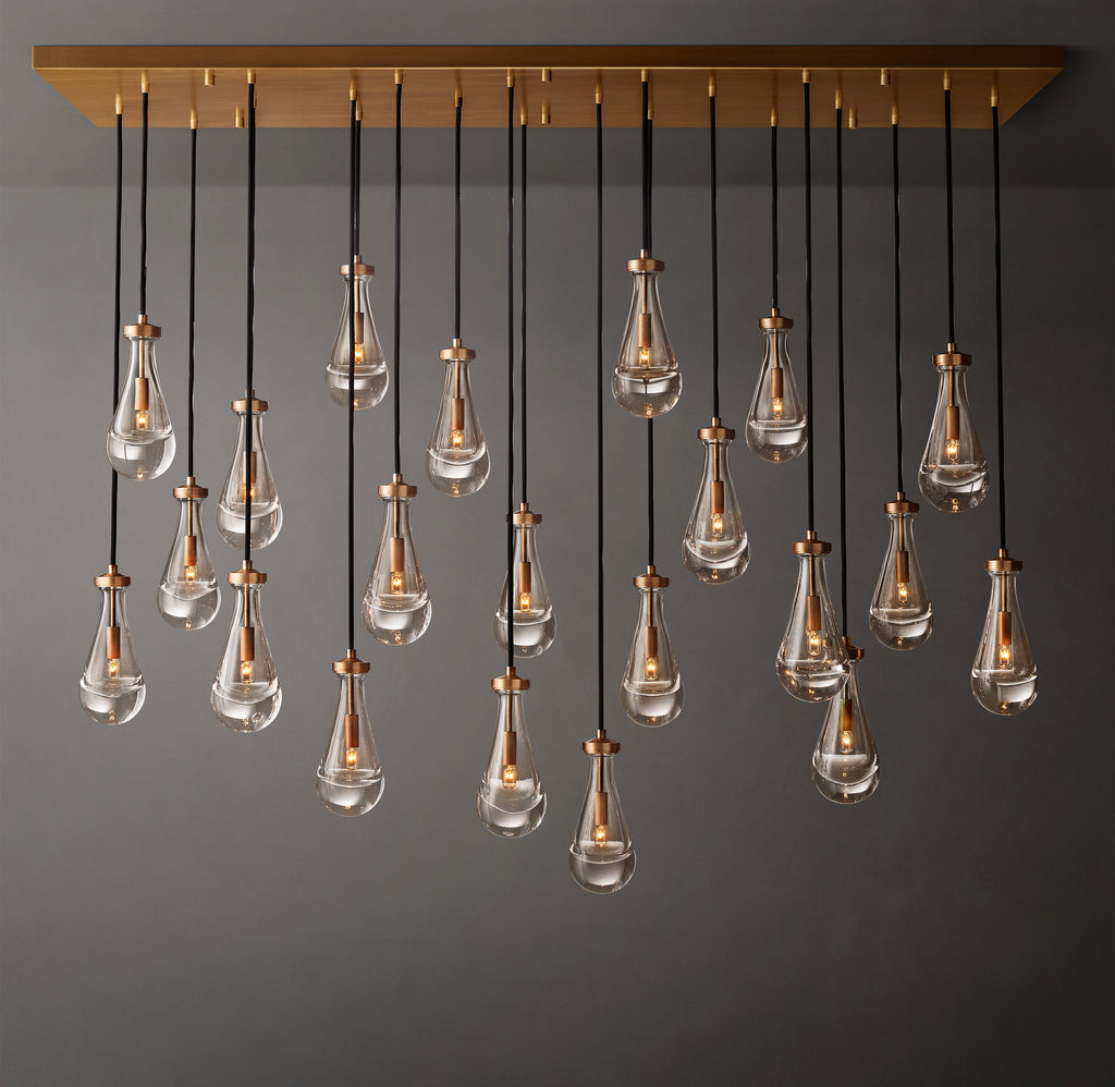 Signature Rain Rectangular Chandelier – 72"