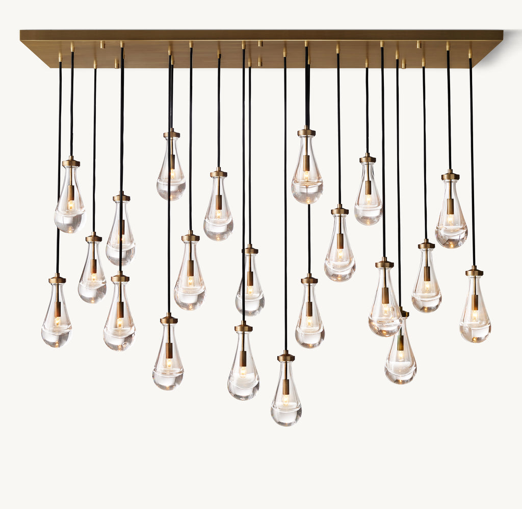 Signature Rain Rectangular Chandelier – 72"
